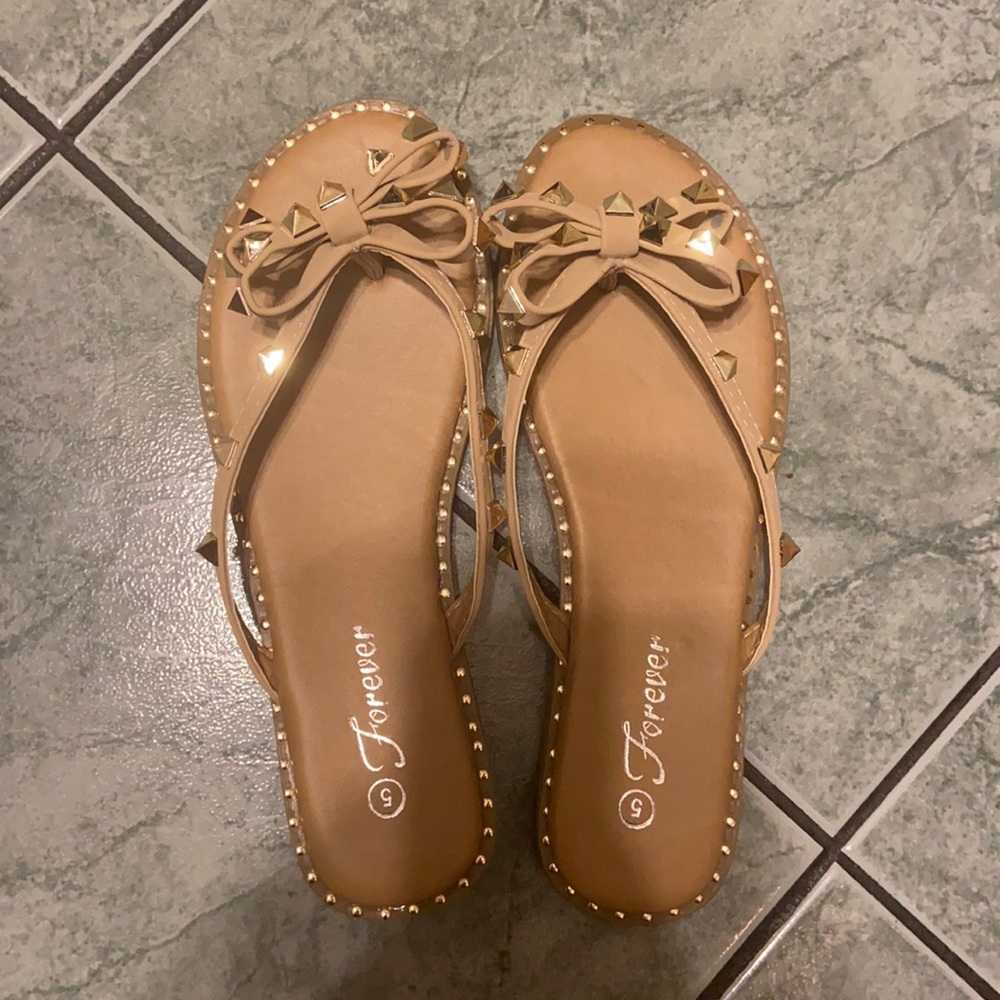 Studded flip flops
